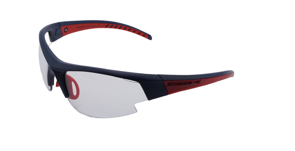 Halfrim Sportbrille mit Sehstärke und Direktverglasung grau 40% (Mod. Swisseye Gardosa Re+)