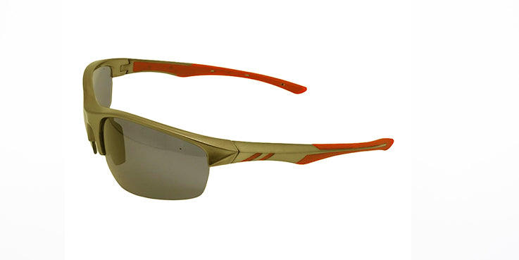 Halfrim Sportbrille mit Sehstärke und Direktverglasung grau 85% (Mod. Sport04)