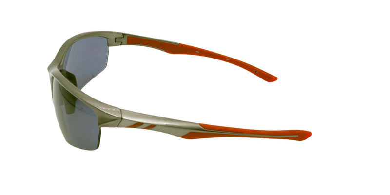 Halfrim Sportbrille mit Sehstärke und Direktverglasung grau 85% (Mod. Sport04)